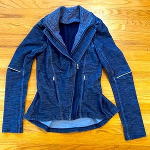 Adorable flattering Lululemon denim-look jacket